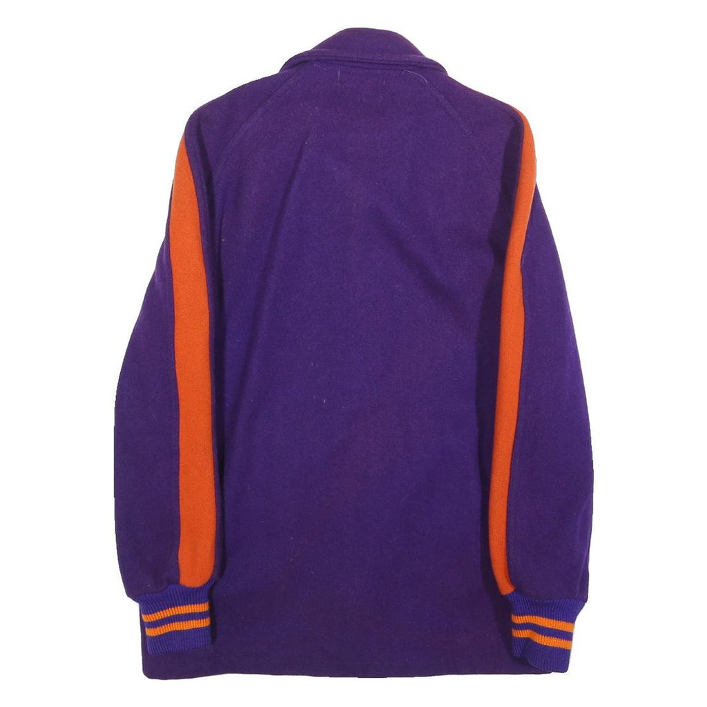 COLUMBIA KNITWEAR Mens Purple & Orange Classic Jacket S Wool Blend Plain