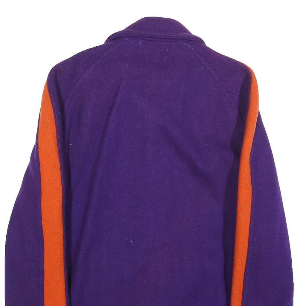 COLUMBIA KNITWEAR Mens Purple & Orange Classic Jacket S Wool Blend Plain
