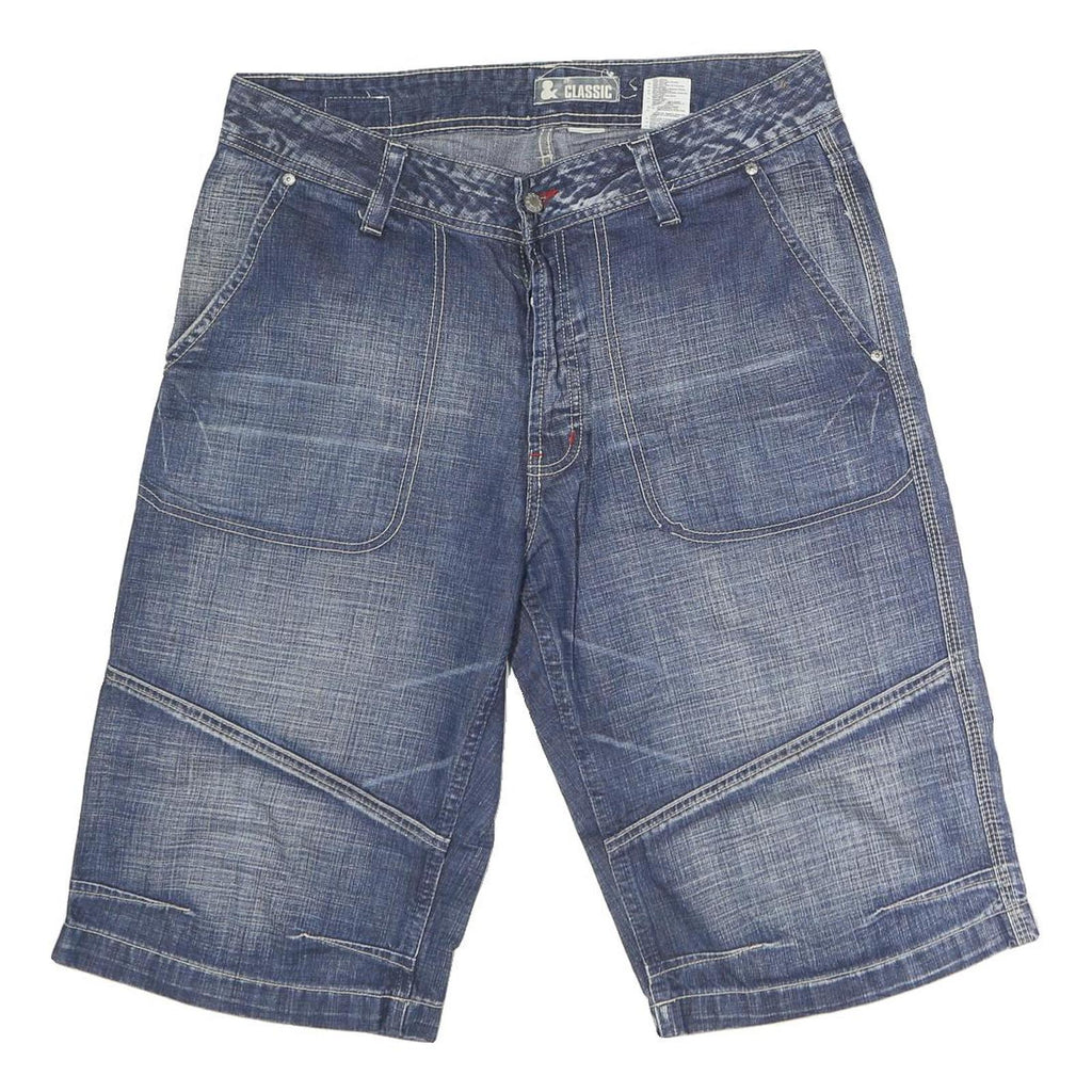 CLASSIC Mens Shorts Blue Denim M W32 Casual Cotton Pockets