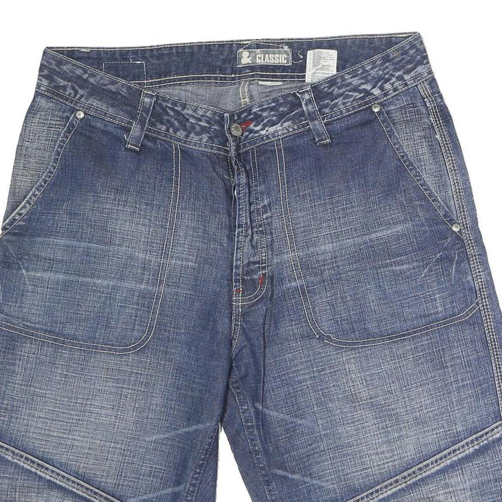 CLASSIC Mens Shorts Blue Denim M W32 Casual Cotton Pockets