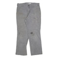 CARHARTT Mens Cotton Blend Grey Relaxed Straight Trousers W32 L30 Workwear