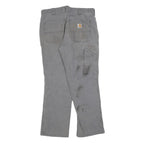 CARHARTT Mens Cotton Blend Grey Relaxed Straight Trousers W32 L30 Workwear