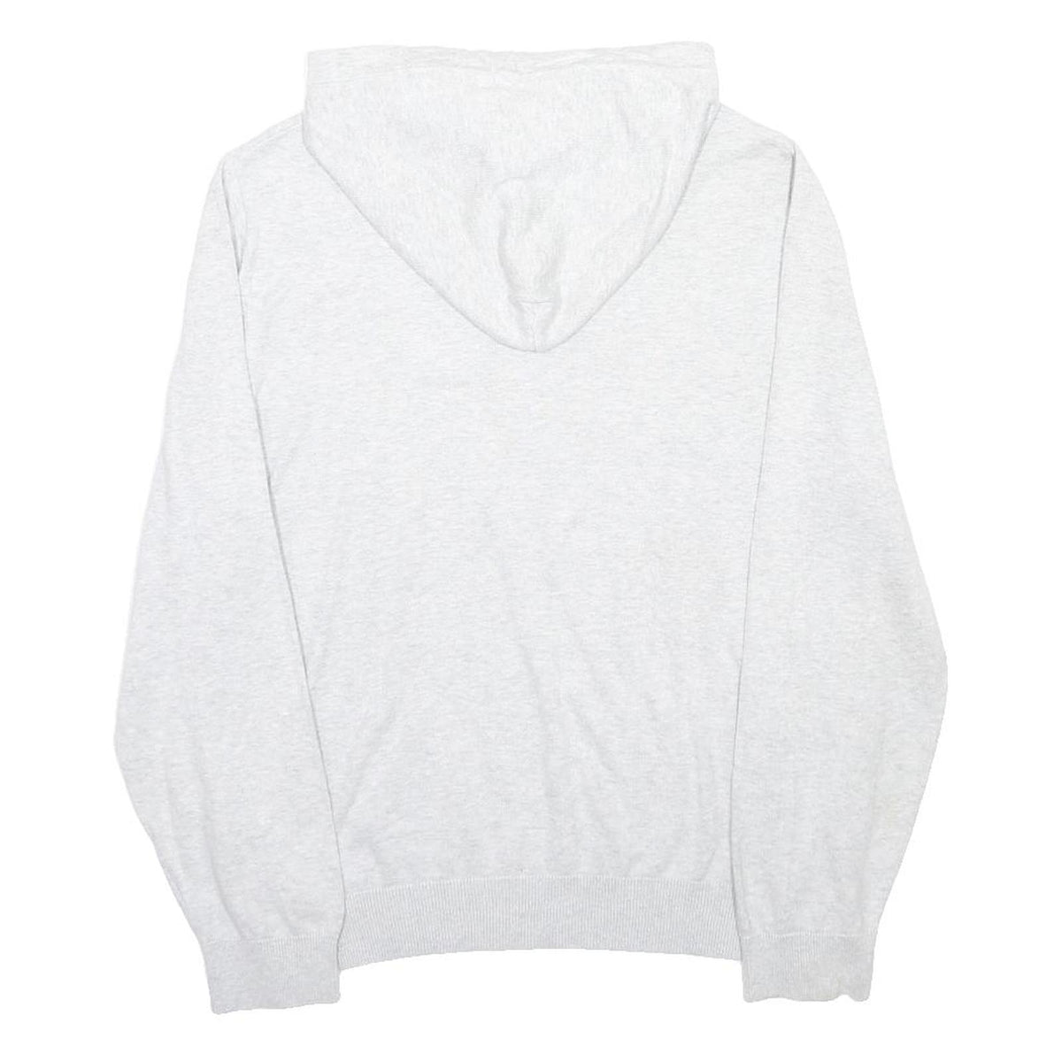 TOMMY HILFIGER Mens Grey Hoodie L Cotton Blend Pullover Drawstring Hood