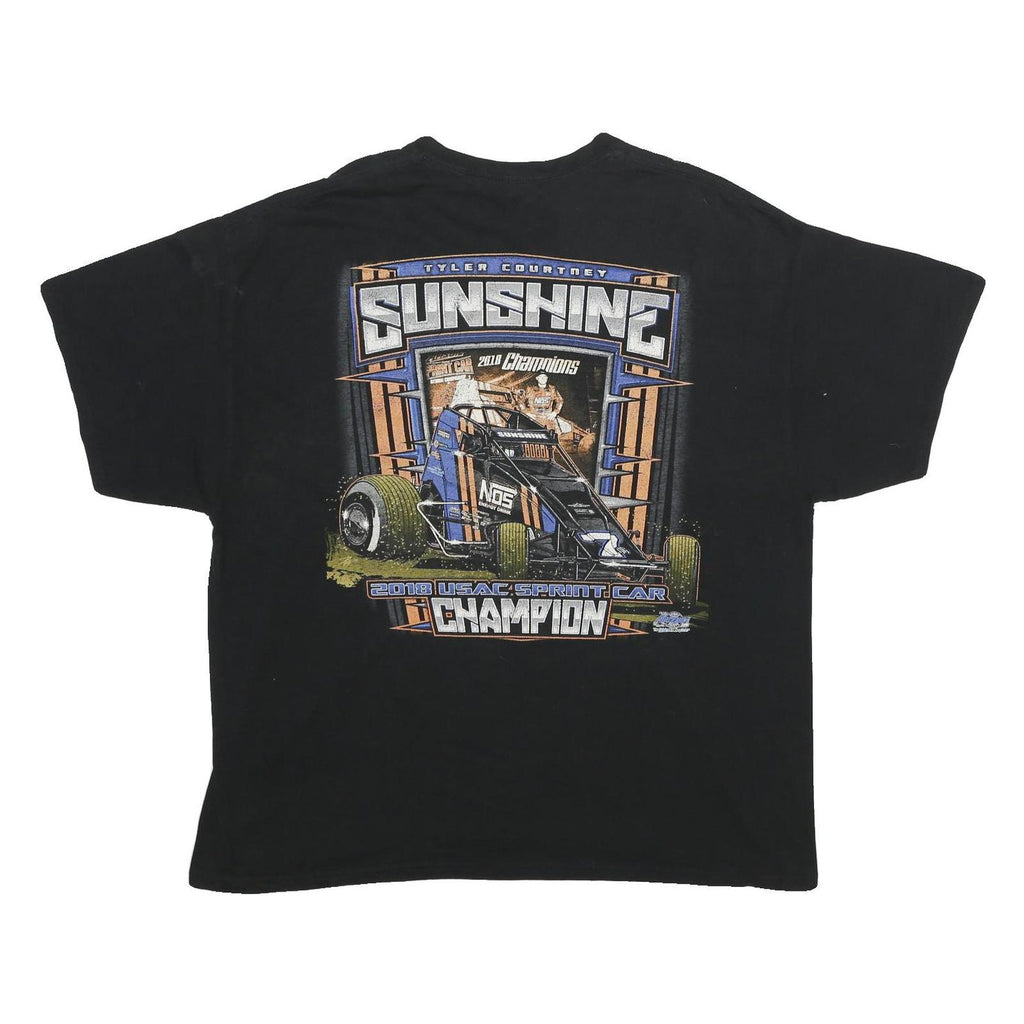 GILDAN Mens Black Tyler Courtney Sunshine Graphic T-Shirt 2XL Short Sleeve Crew