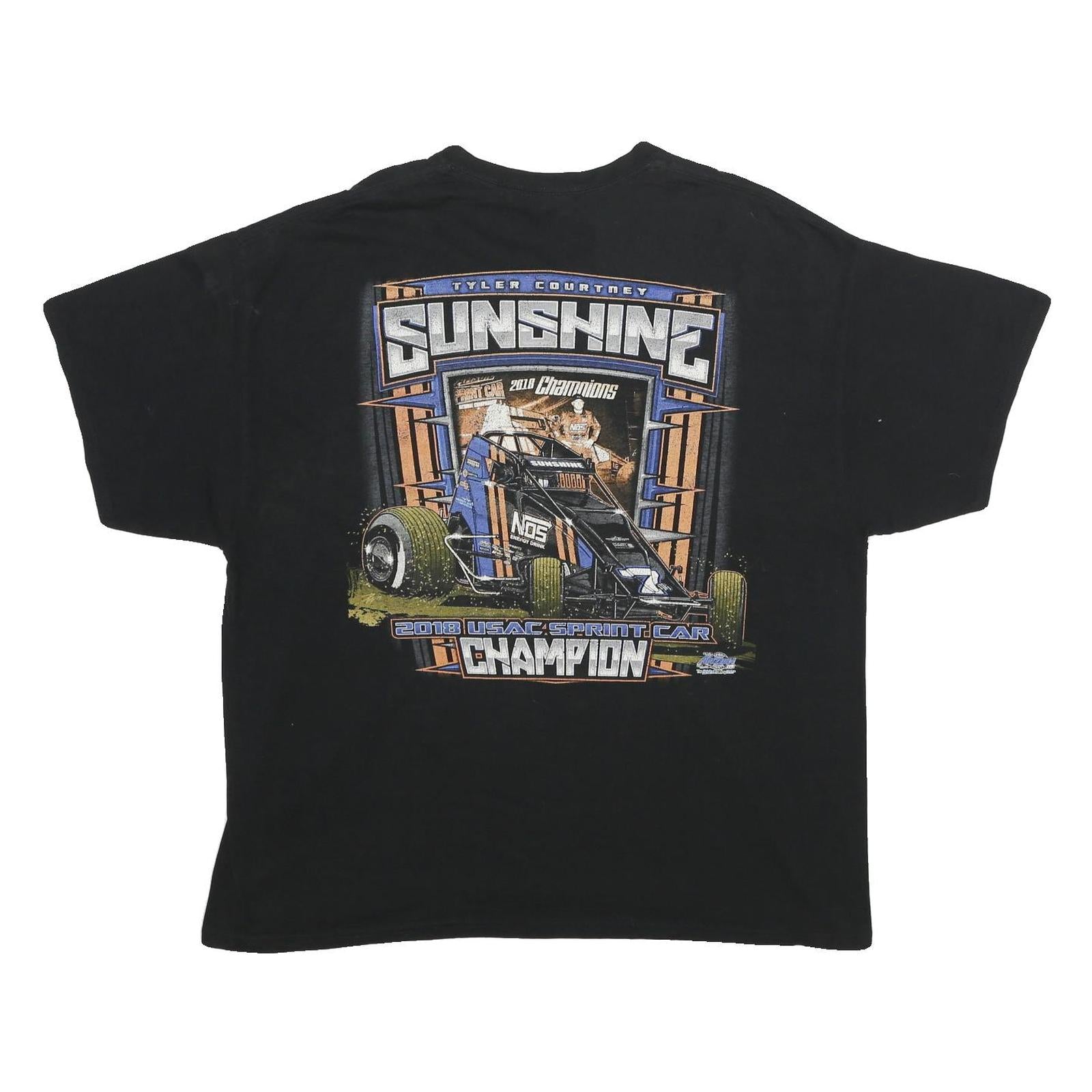 GILDAN Mens Black Tyler Courtney Sunshine Graphic T-Shirt 2XL Short Sleeve Crew