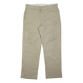 DICKIES Mens Regular Fit Beige Cotton Blend Trousers W34 L30 Workwear Classic