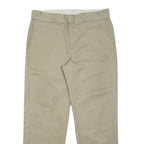 DICKIES Mens Regular Fit Beige Cotton Blend Trousers W34 L30 Workwear Classic