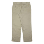 DICKIES Mens Regular Fit Beige Cotton Blend Trousers W34 L30 Workwear Classic