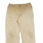 DICKIES Mens Cotton Beige Regular Straight Trousers W34 L30 Workwear Utility