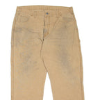 DICKIES Carpenter Workwear Mens Jeans Beige Relaxed Tapered W38 L30