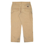 DICKIES Carpenter Workwear Mens Jeans Beige Relaxed Tapered W38 L30