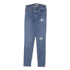 LEVI'S 721 Womens Jeans Blue Slim Skinny Denim Medium W26 L29 Distressed