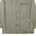 VALMELINE Mens Beige Jacket M Polyester Blend Plain Zip Lightweight Utility