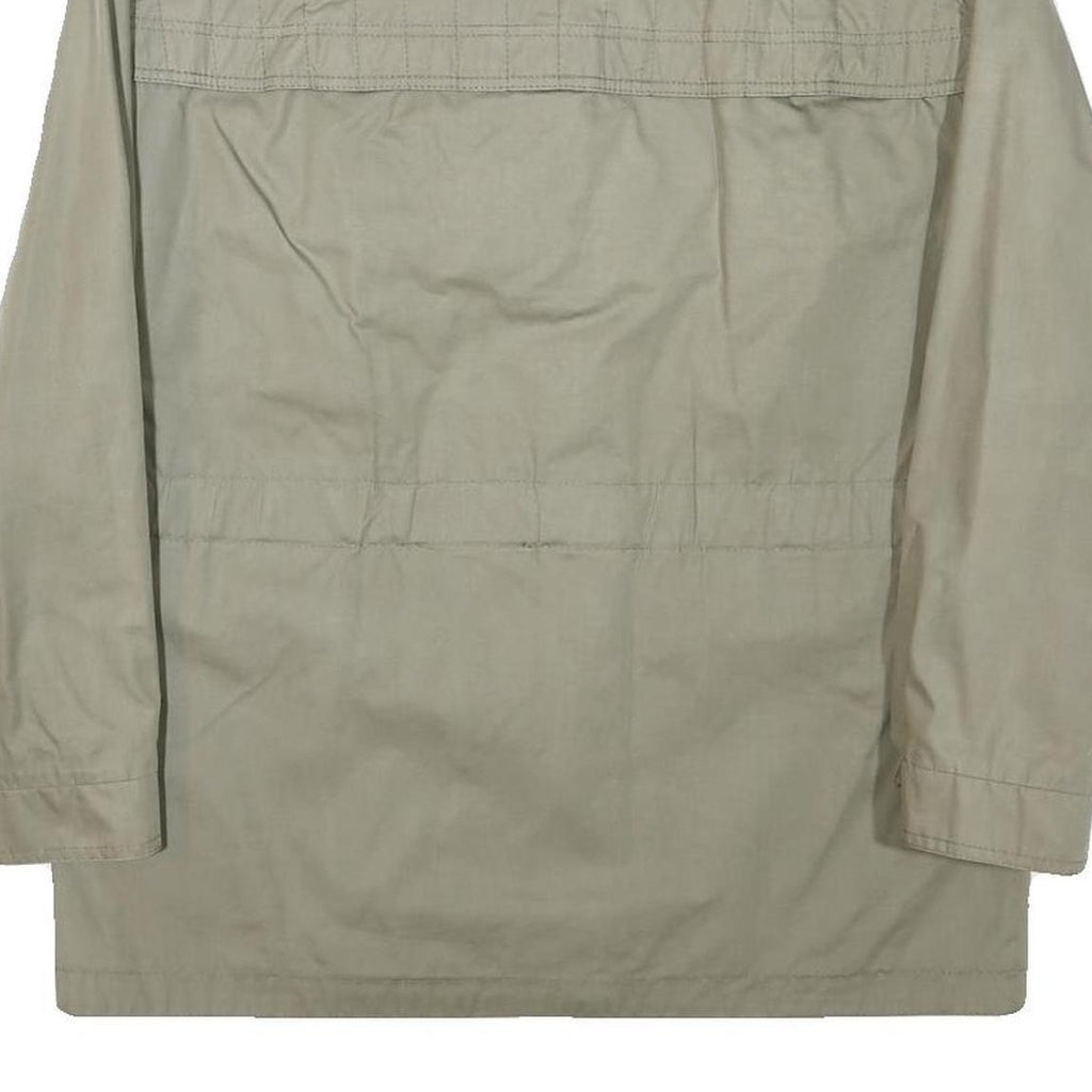 VALMELINE Mens Beige Jacket M Polyester Blend Plain Zip Lightweight Utility