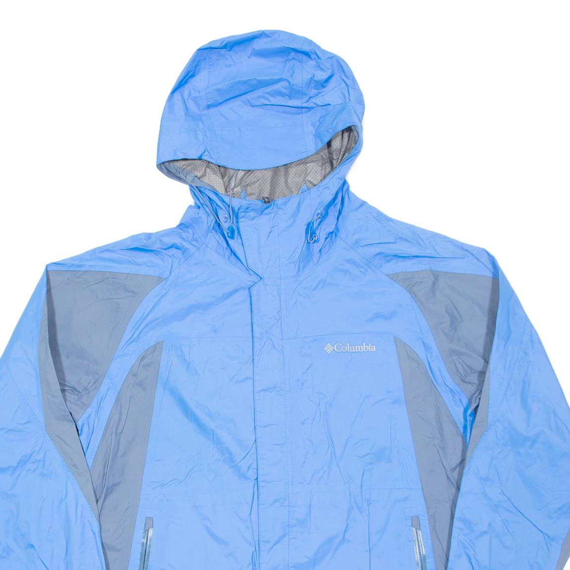 COLUMBIA Womens Jacket Blue Nylon Hooded L