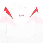 LEVI'S Womens White & Pink & Red Sweatshirt Crew Neck XS Cotton Blend Pullover