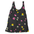 GALAXY Womens Printed Vest Black Sleeveless Floral M