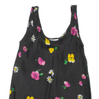 GALAXY Womens Printed Vest Black Sleeveless Floral M