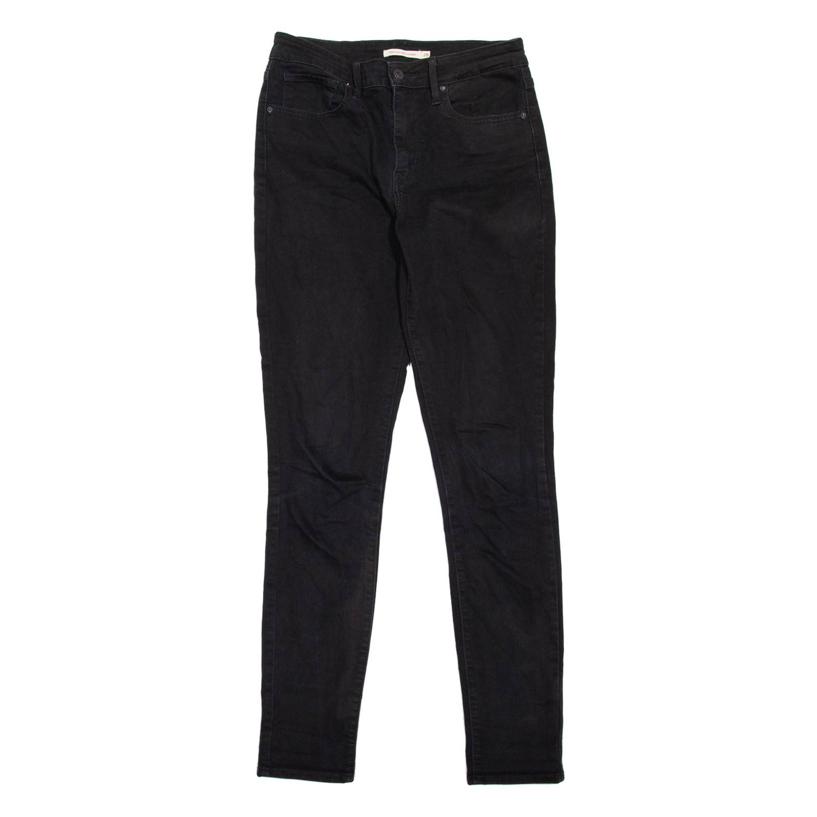 LEVI'S 721 High Rise Womens Jeans Black Slim Skinny W28 L32