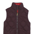 TIMBERLAND Womens Burgundy & Red Quilted Reversible Vest Jacket UK 8 Polyester