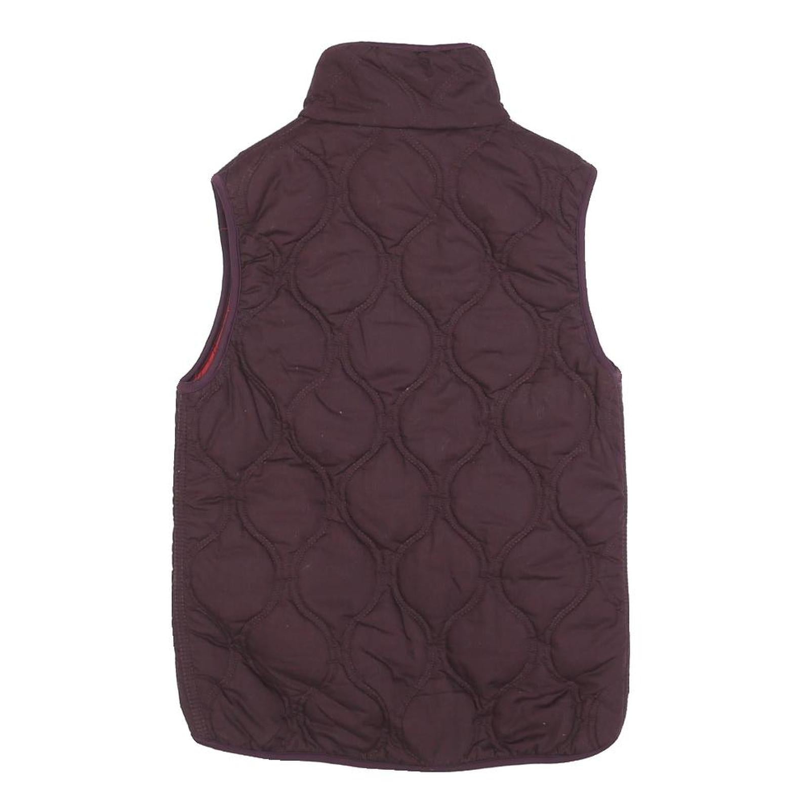 TIMBERLAND Womens Burgundy & Red Quilted Reversible Vest Jacket UK 8 Polyester