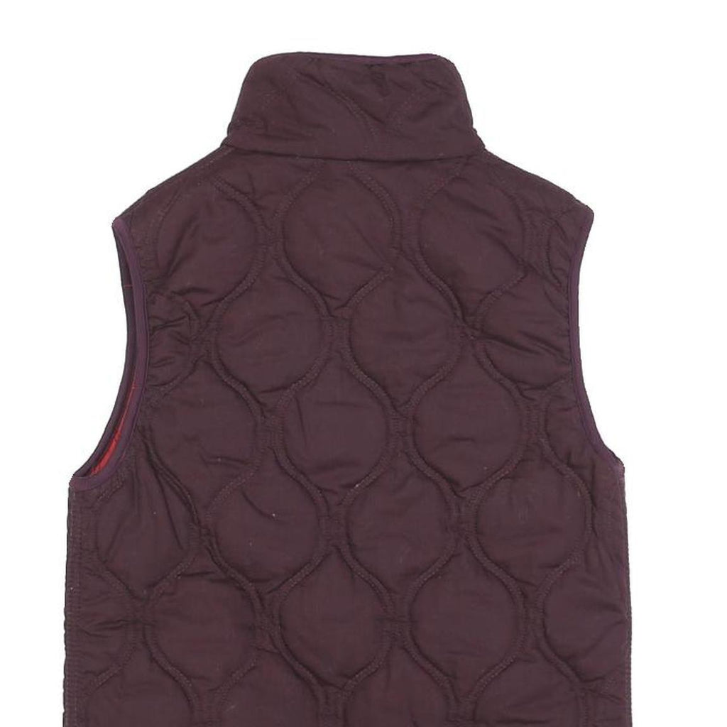 TIMBERLAND Womens Burgundy & Red Quilted Reversible Vest Jacket UK 8 Polyester