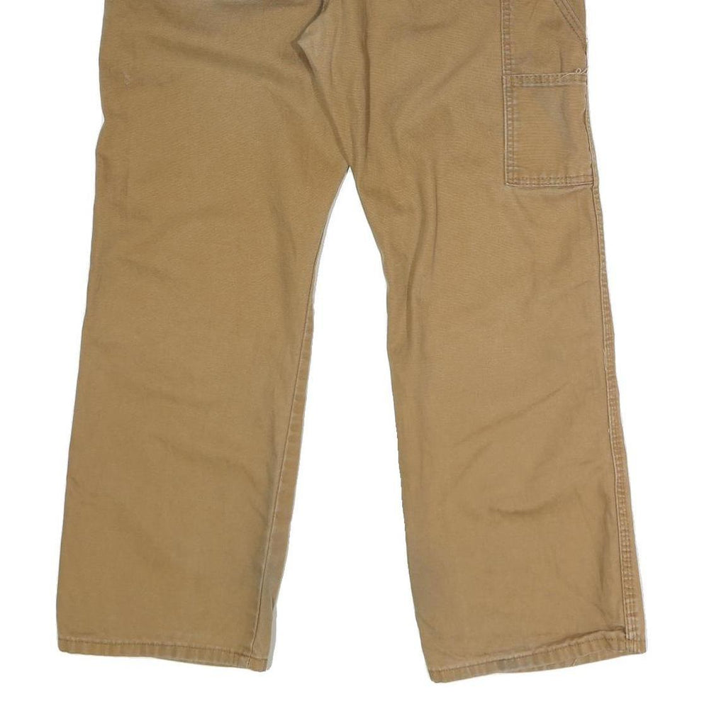 DICKIES Mens Jeans Beige Regular Straight Denim W36 L28 Workwear Trousers