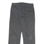 CARHARTT Mens Cotton Blend Grey Regular Straight Trousers W32 L31 Workwear Zip