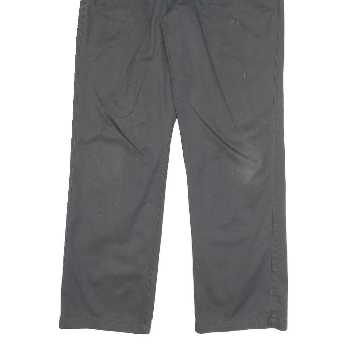CARHARTT Mens Cotton Blend Grey Regular Straight Trousers W32 L31 Workwear Zip