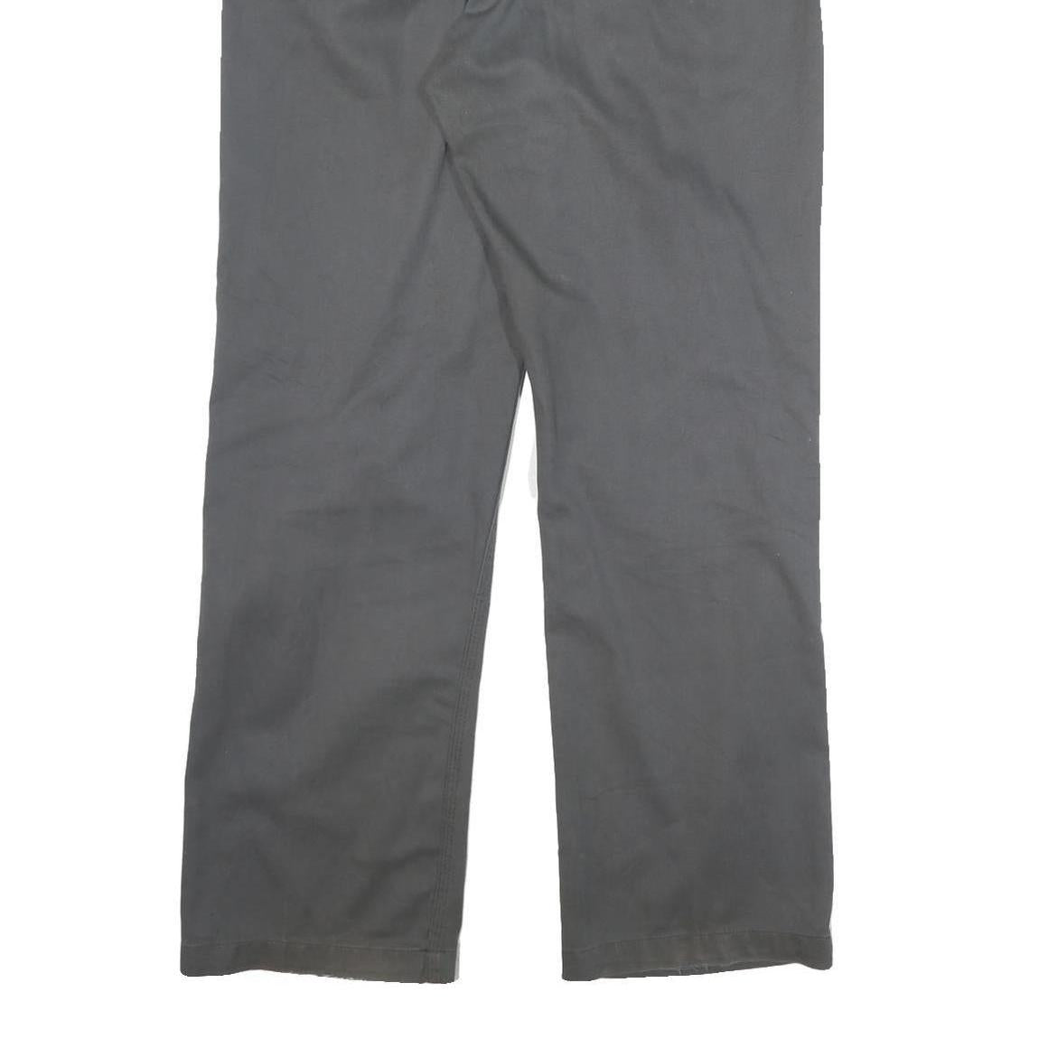 CARHARTT Mens Cotton Blend Grey Regular Straight Trousers W32 L31 Workwear Zip