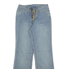 JEANOLOGY Womens Jeans Blue Regular Straight Denim Medium W28 L30 Drawstring