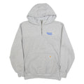 CARHARTT Mens Grey Hoodie L 1/4 Zip Pullover Cotton Blend Workwear