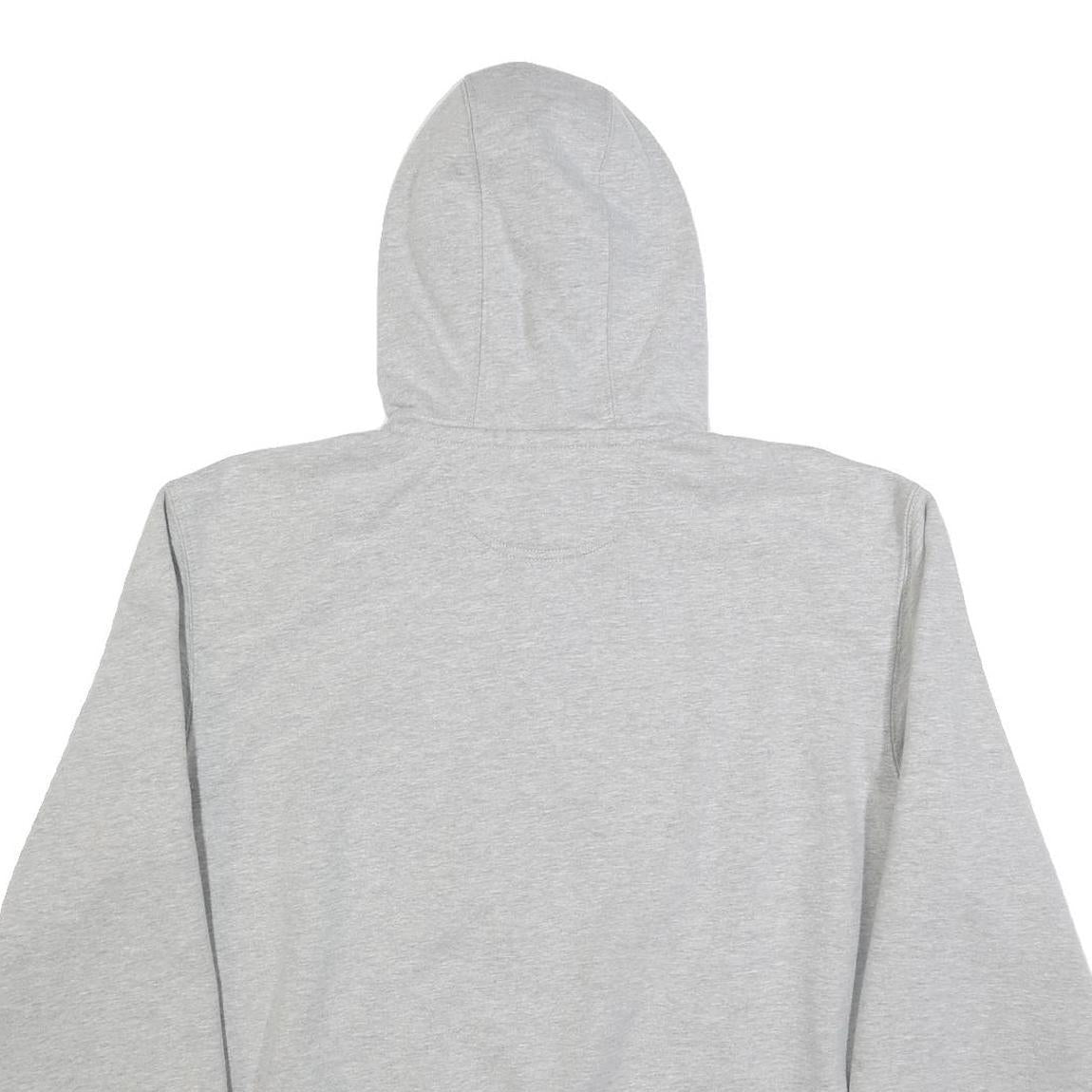 CARHARTT Mens Grey Hoodie L 1/4 Zip Pullover Cotton Blend Workwear