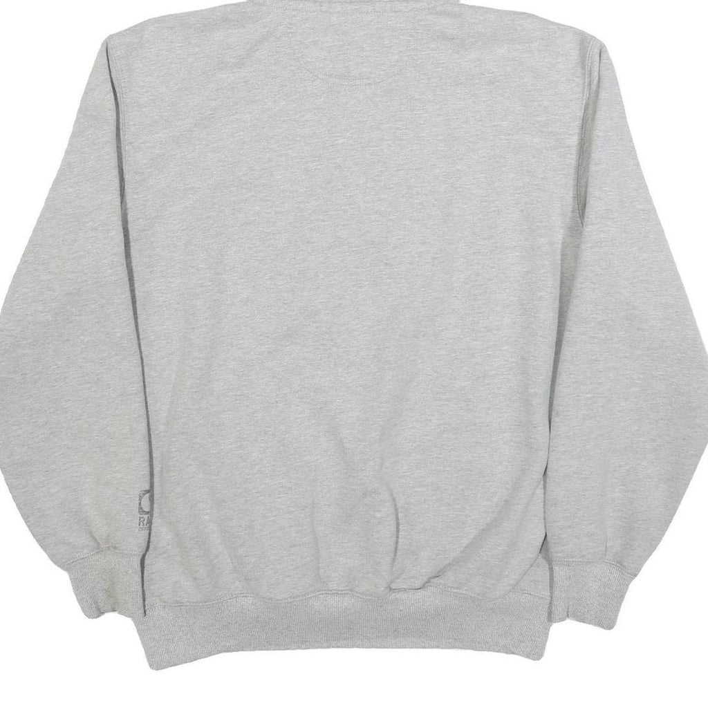 CARHARTT Mens Grey Hoodie L 1/4 Zip Pullover Cotton Blend Workwear