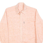BHANCY Mens Peach Cotton Blend Shirt S Casual Lightweight Long Sleeve