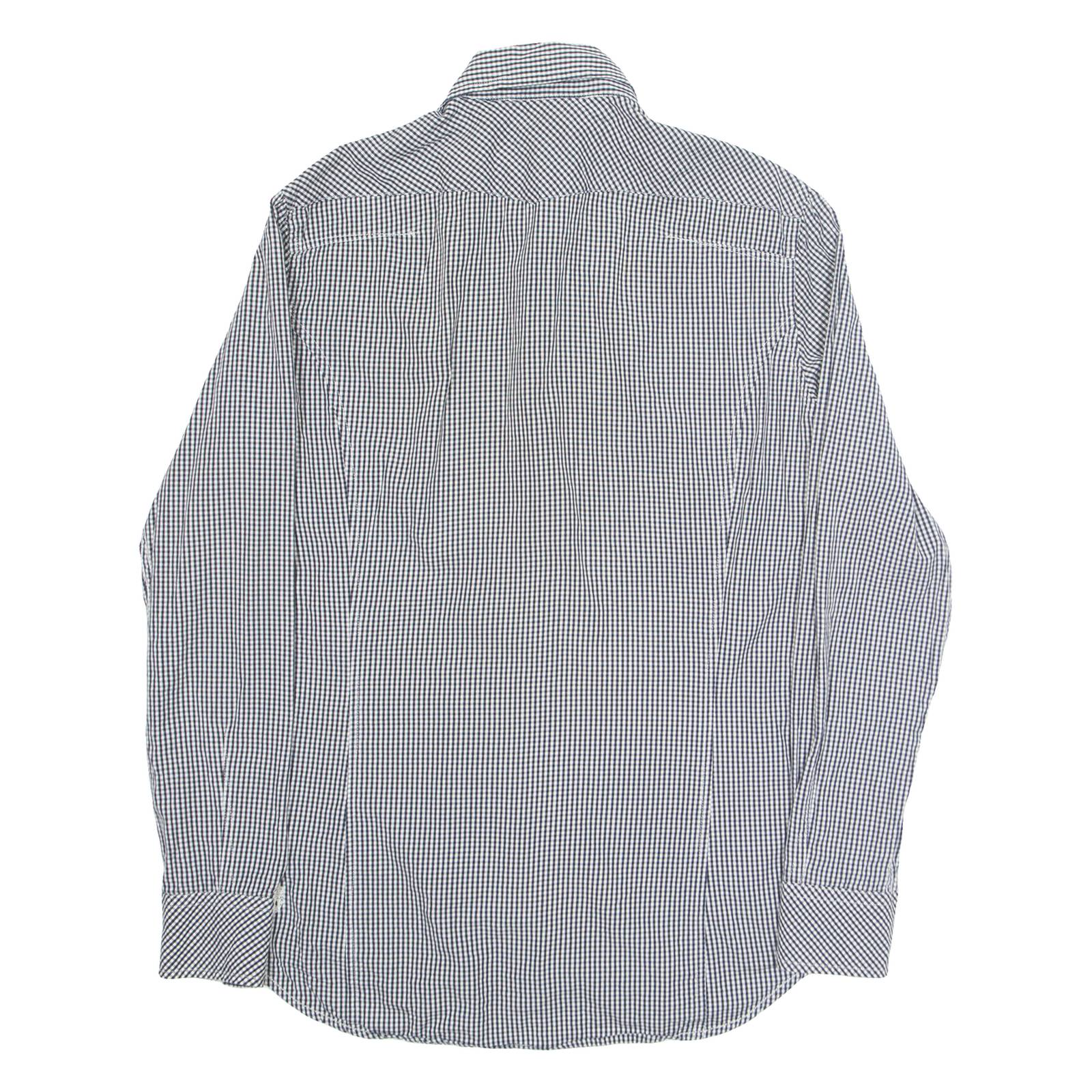 DIESEL Mens Shirt Black Gingham Long Sleeve S