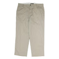 DOCKERS Mens Cotton Beige Regular Straight Trousers W38 L29 Classic Zip Front