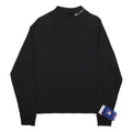 CHAMPION Mens Black Cotton Blend Crew Neck Sweatshirt M Logo Embroidered