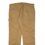 DICKIES Mens Cotton Blend Beige Regular Fit Straight Leg Trousers W40 L32