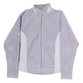 HELLY HANSEN Womens Lilac & White Zip Up Fleece Jacket S Polyester Casual