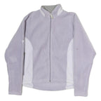 HELLY HANSEN Womens Lilac & White Zip Up Fleece Jacket S Polyester Casual