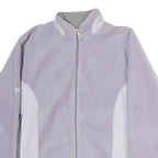 HELLY HANSEN Womens Lilac & White Zip Up Fleece Jacket S Polyester Casual