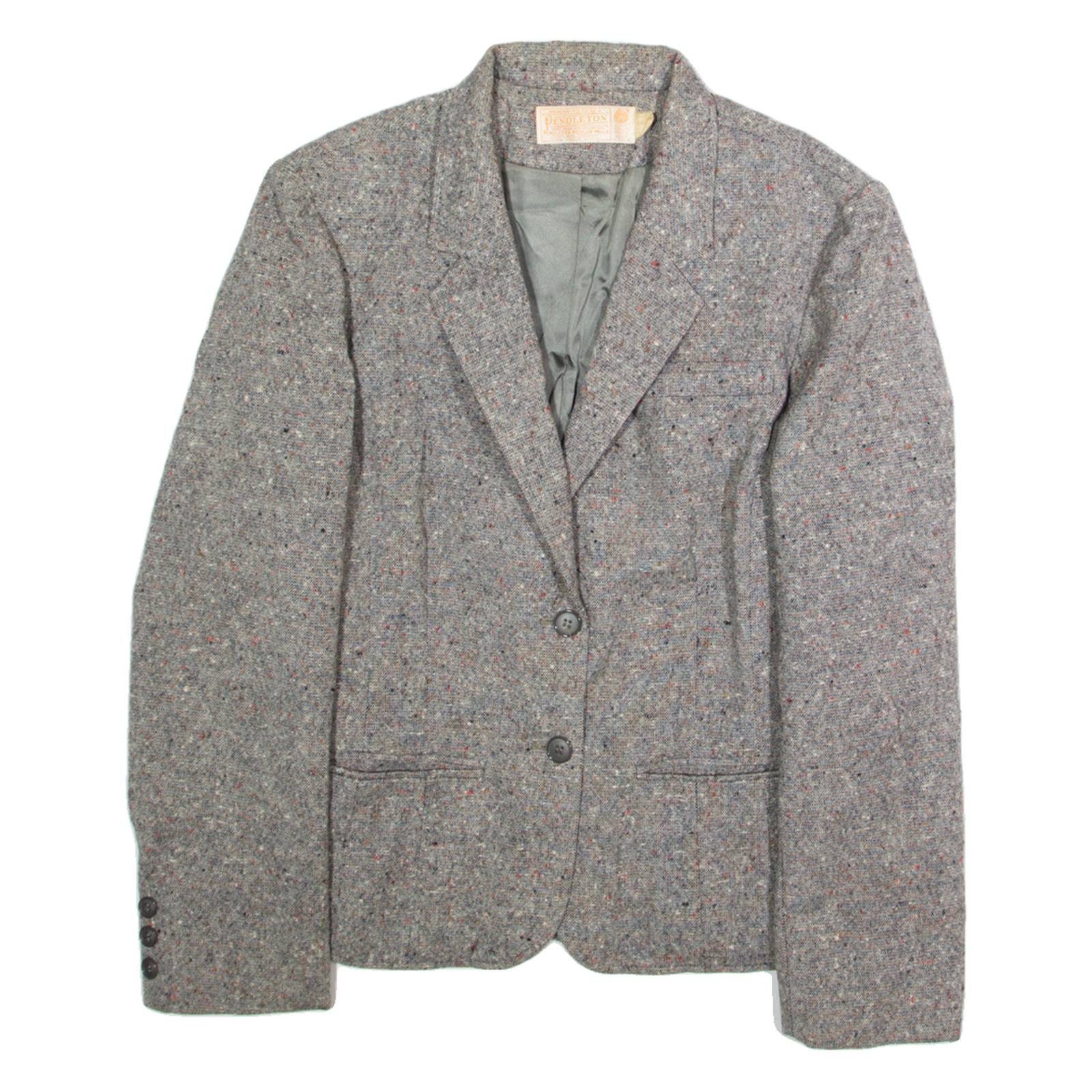 PENDLETON Womens Blazer Jacket Grey Wool L