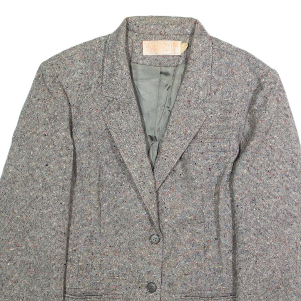 PENDLETON Womens Blazer Jacket Grey Wool L