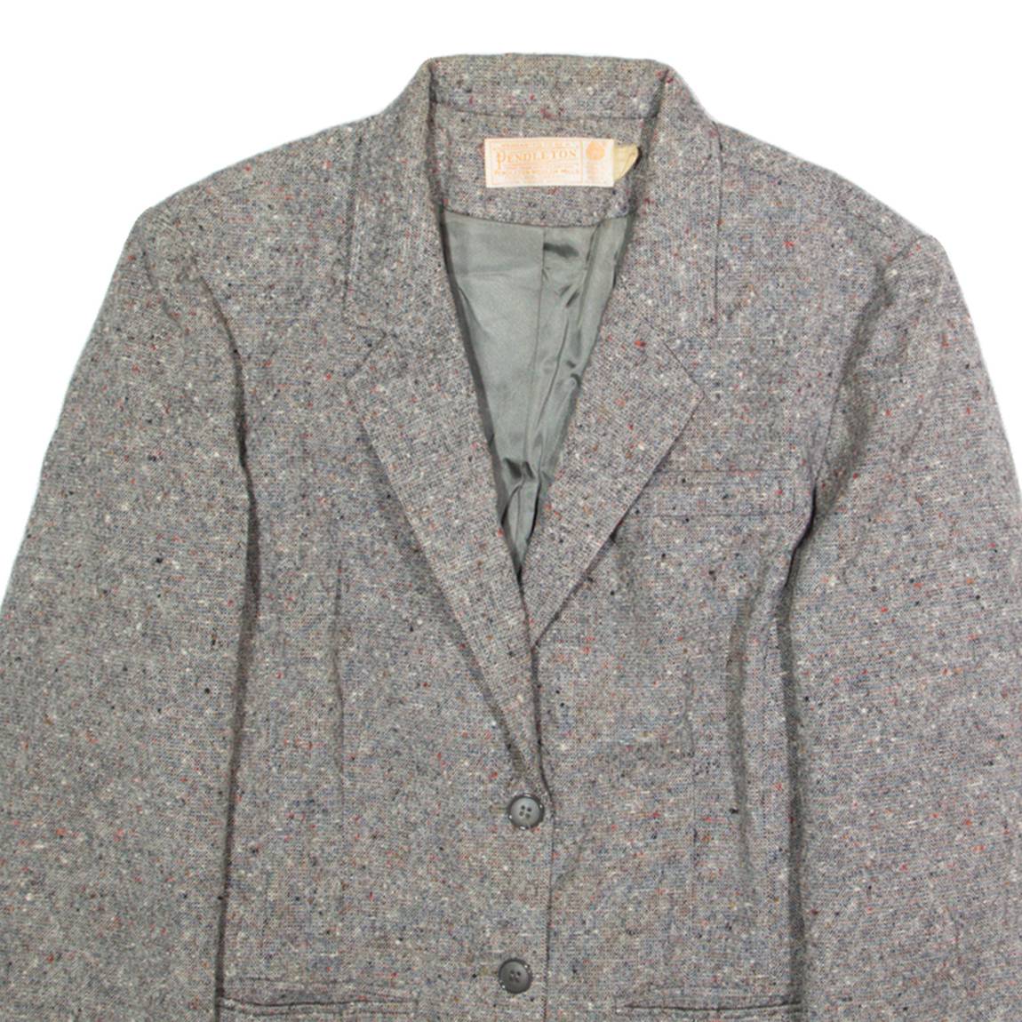 PENDLETON Womens Blazer Jacket Grey Wool L