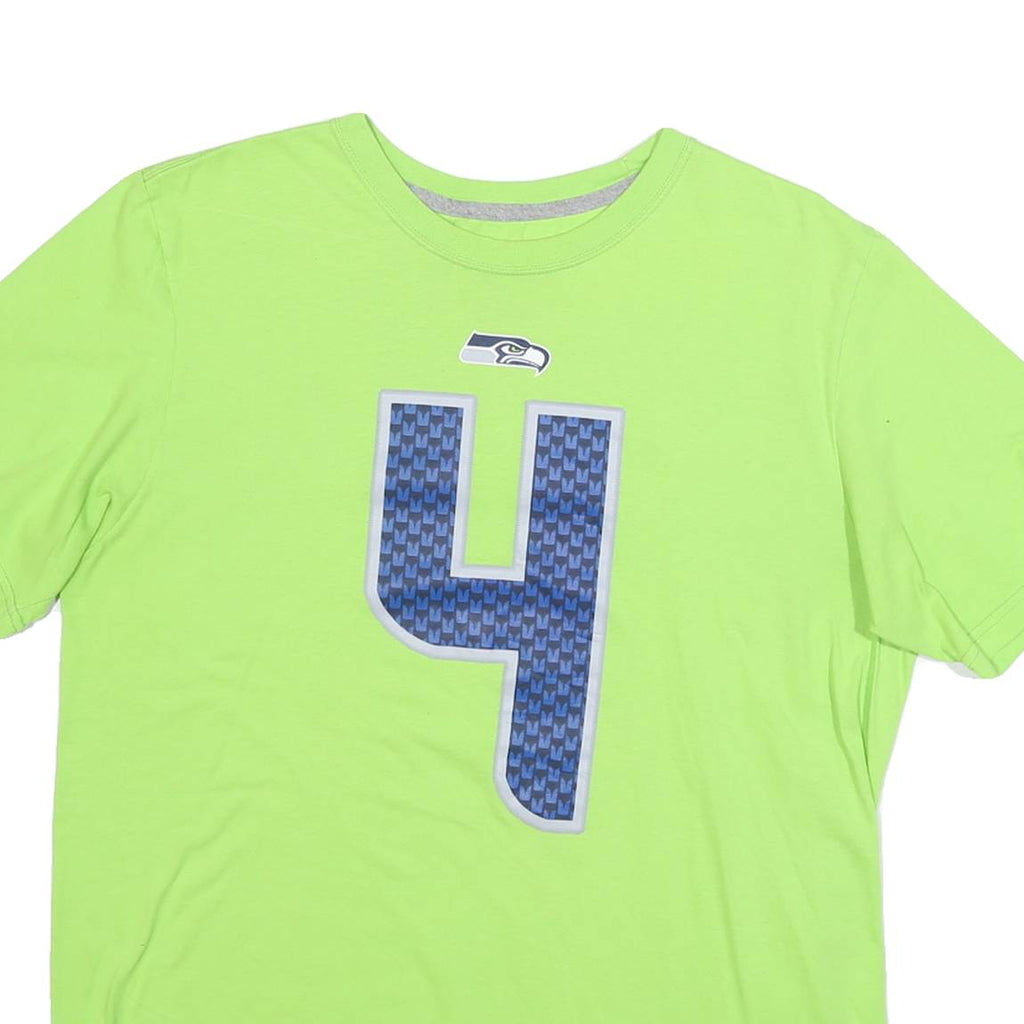 NIKE Mens Green & Blue Seattle Seahawks Hauschka Football Shirt L Short Sleeve