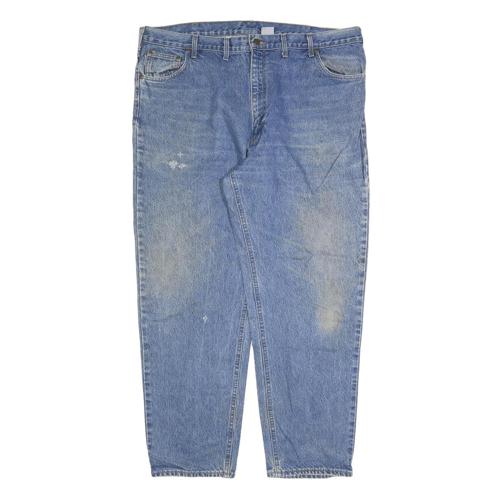 CARHARTT Mens Jeans Blue Relaxed Straight Denim Medium W46 L32 Workwear Casual