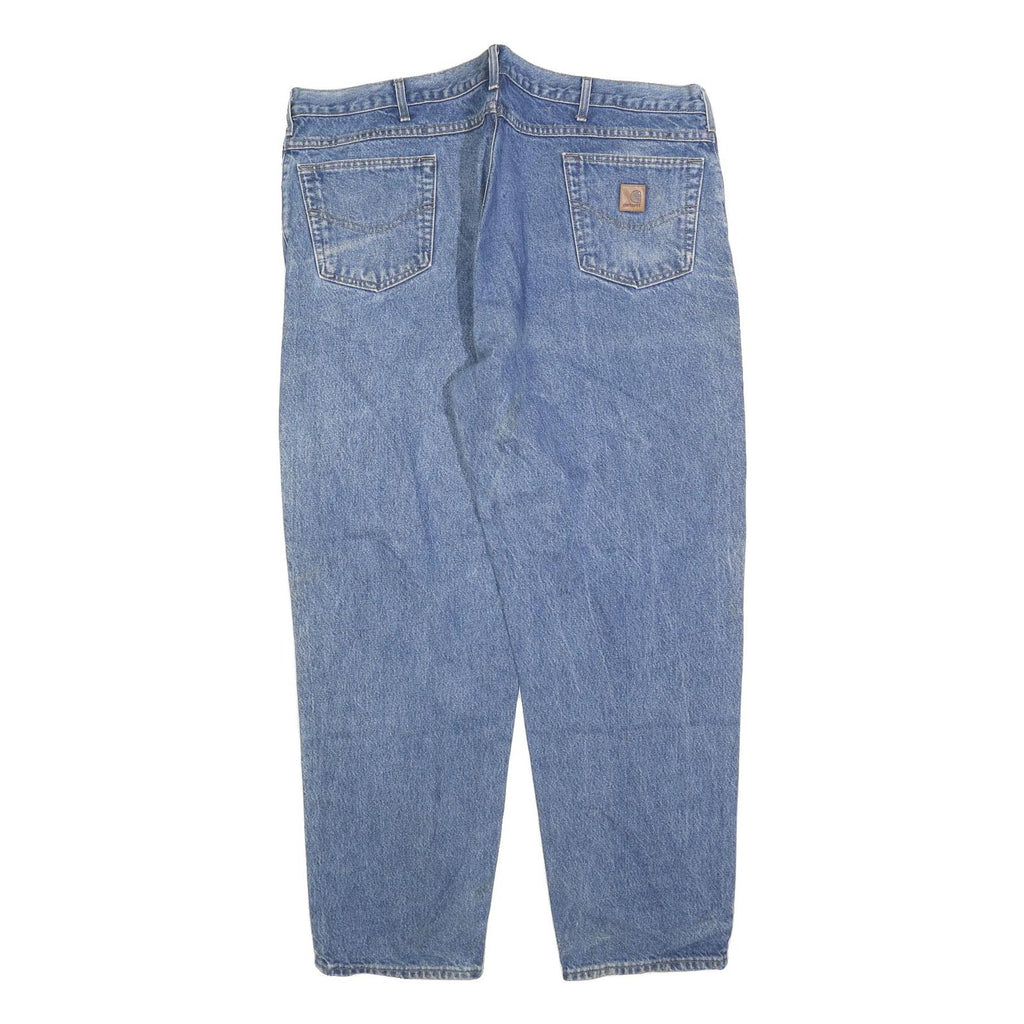 CARHARTT Mens Jeans Blue Relaxed Straight Denim Medium W46 L32 Workwear Casual
