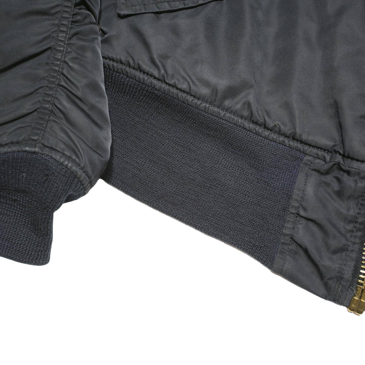 ALPHA INDUSTRIES Mens Black Bomber Jacket M Polyester Blend Plain Zip Casual