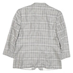 JOBIS Womens Grey Check Cotton Blend Classic Jacket M Button Closure Tailored